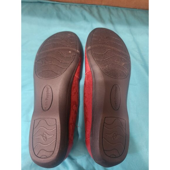 Hush Puppies Red Floral Flats Size 8 NWT - Picture 5 of 7